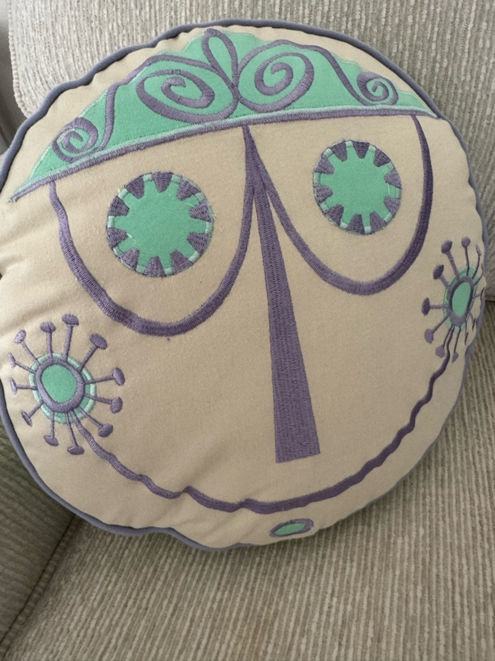 Disney Parks 2026 WDW It’s A Small World Clock Throw Pillow Embroidered New